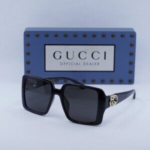 Gucci GG1692SA 001 Square Sunglasses - Black/Grey
